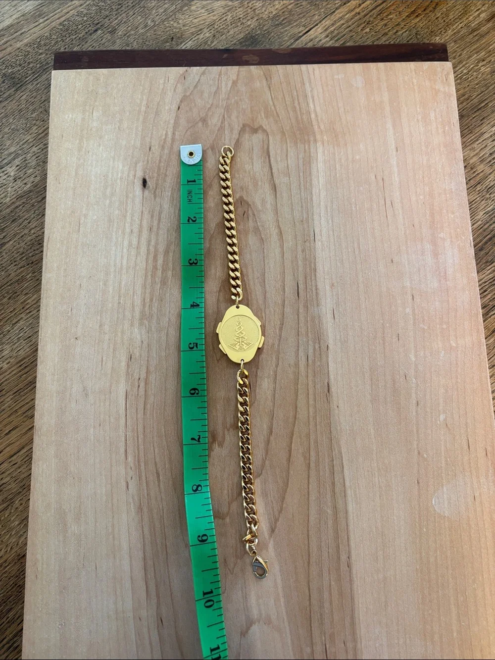 Unisex Gold-Tone Medical ID Chain Bracelet for Men/ Women